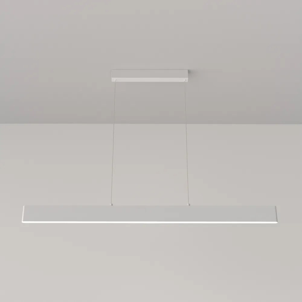 Lampadario A Sospensione Moderno Step Metallo Bianco Led Integrato 30W Fredda