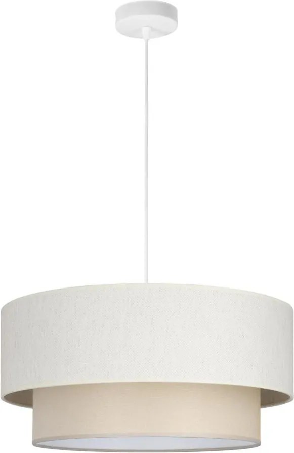 Lampadario sospeso con cavo NATIA 1xE27/60W/230V Ø 45 cm crema