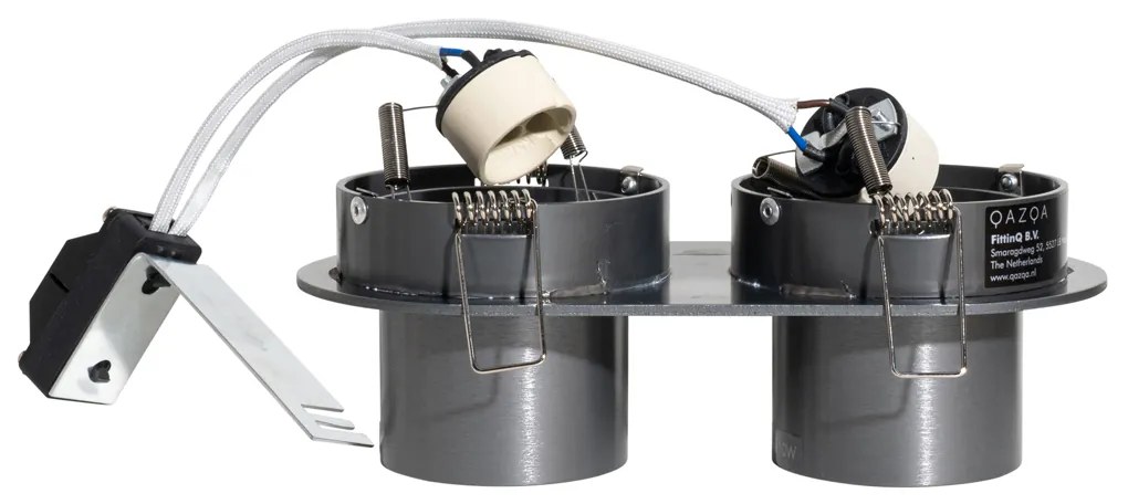 Set di 6 faretti da incasso color canna di fucile GU10 50mm 2-Luci - Installa