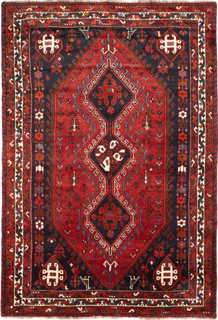 Shiraz Tappeto persiano 250 x 170 Rosso (Iran) Annodato A Mano