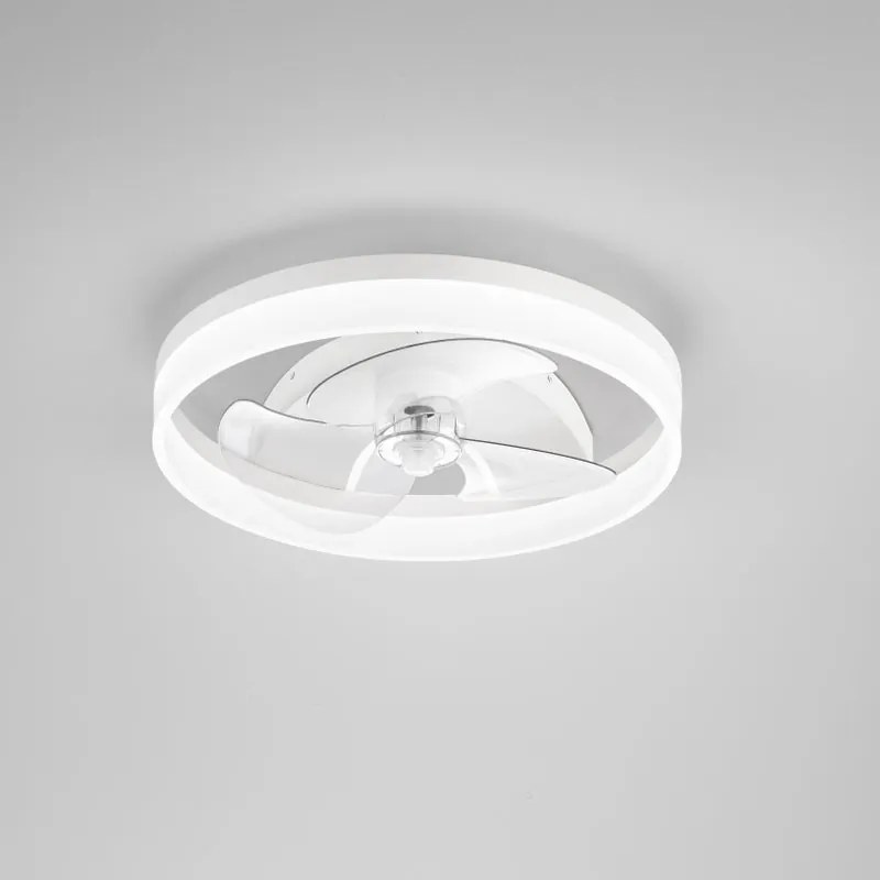 Ventilatore da soffitto Espero trasparente, Ø 50 cm, CCT, dimmerabile, INTEC IP20