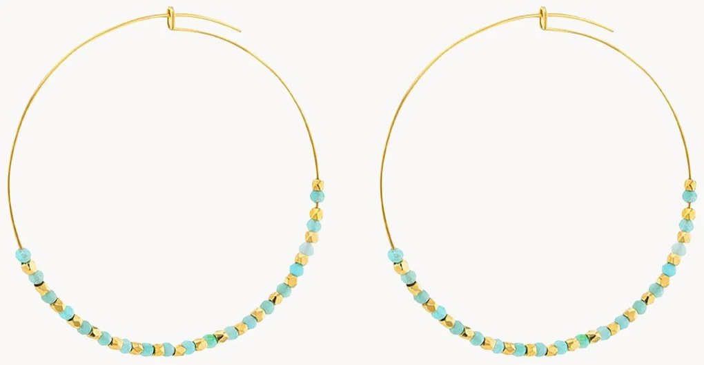 Orecchini placcati in oro con amazonite Neo