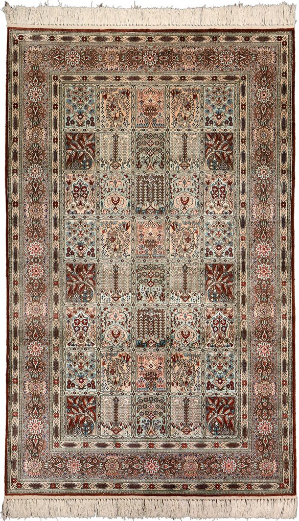 Ghom Tappeto 90 x 150 Marrone (Cina) Annodato A Mano