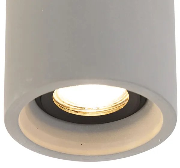 Faretto da soffitto rotondo intelligente in cemento incl. Wi-Fi GU10 - Deep