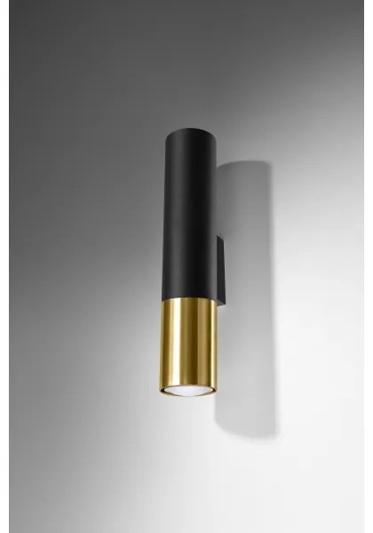Sollux SL.0950 - Applique LOOPEZ 2xGU10/10W/230V nero/oro