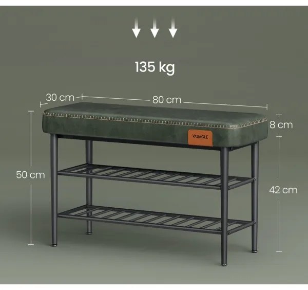 Scarpiera ANDOR verde/nera