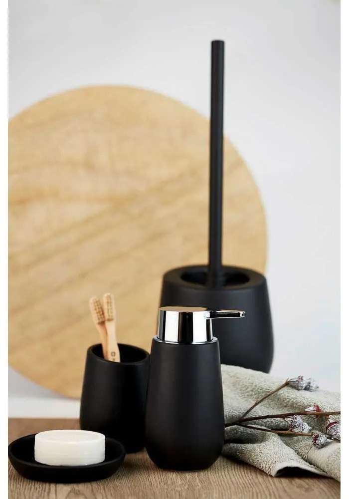 Scopino in ceramica nera opaca Badi - Wenko