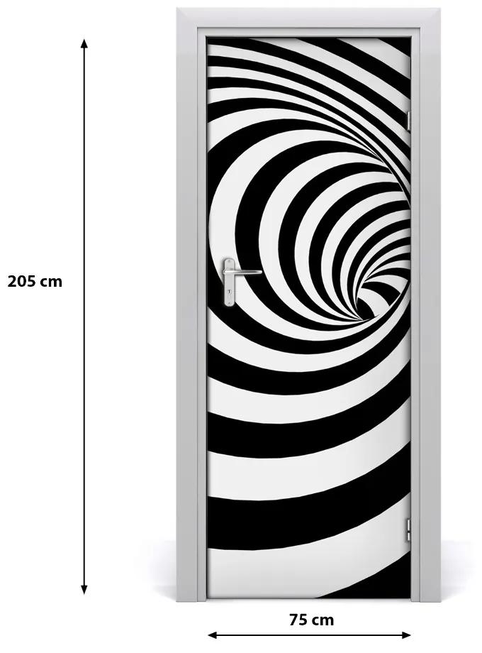 Sticker porta Spirale a strisce 75x205 cm