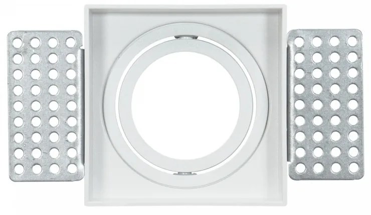 Portafaretto Incasso GU10 Quadrato Orientabile 80x80mm - Bianco Colore del corpo Bianco