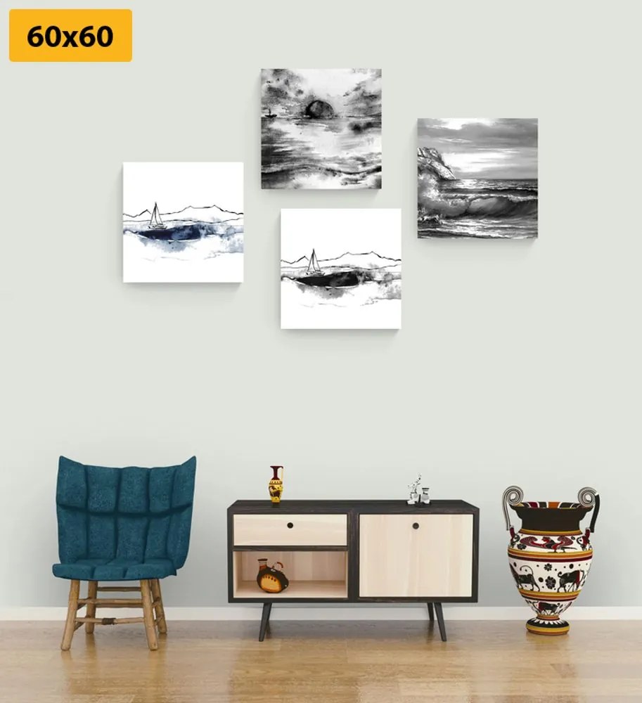 Set di quadri – Mare in imitazione di pittura a olio