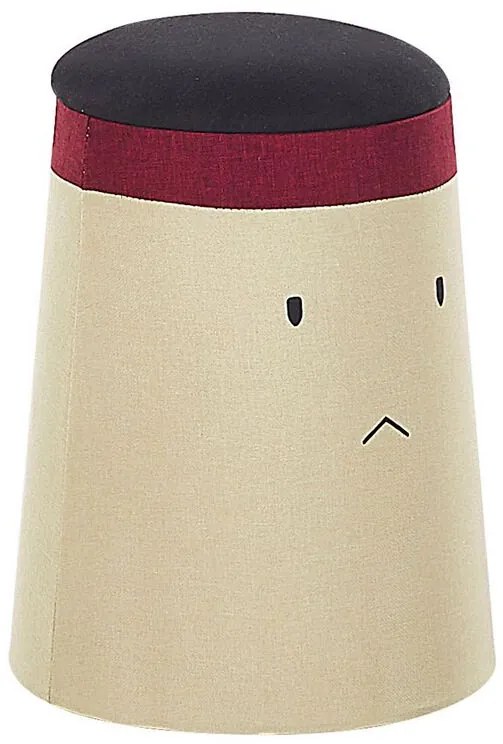 Pouf per bambini con contenitore beige SAMURAI Beliani