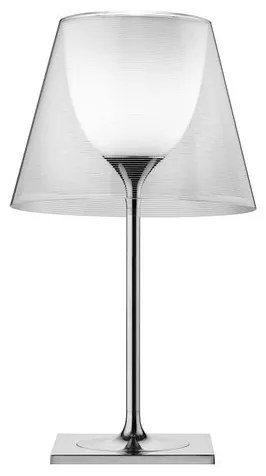 Flos KTribe Table 2 Lampada da tavolo 69 cm a luce diffusa in alluminio e diffusore esterno Trasparente