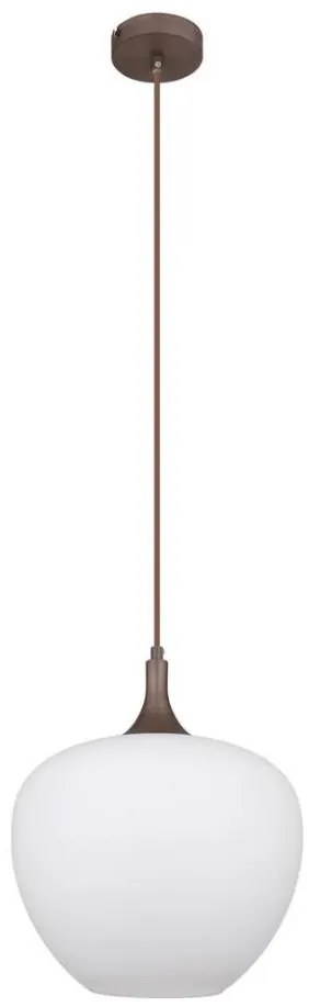 Globo 15548H1C - Lampadario a sospensione con filo MAXY 1xE27/60W/230V bianco/marrone