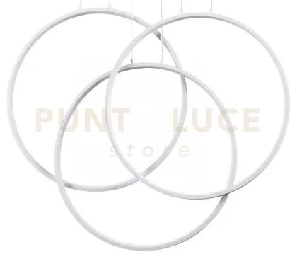 Frame lampadarioa  sospensione 3 cerchi led 3000k 82w  8950 lm bianco