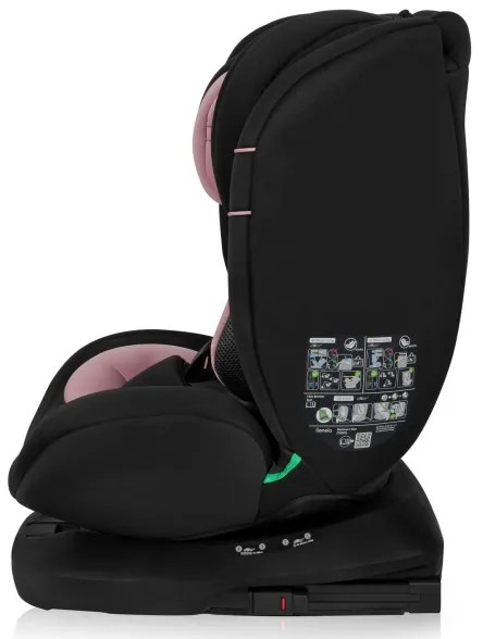 Lionelo - Seggiolino auto con base girevole BASTIAAN i-Size 40-150 cm Rosa