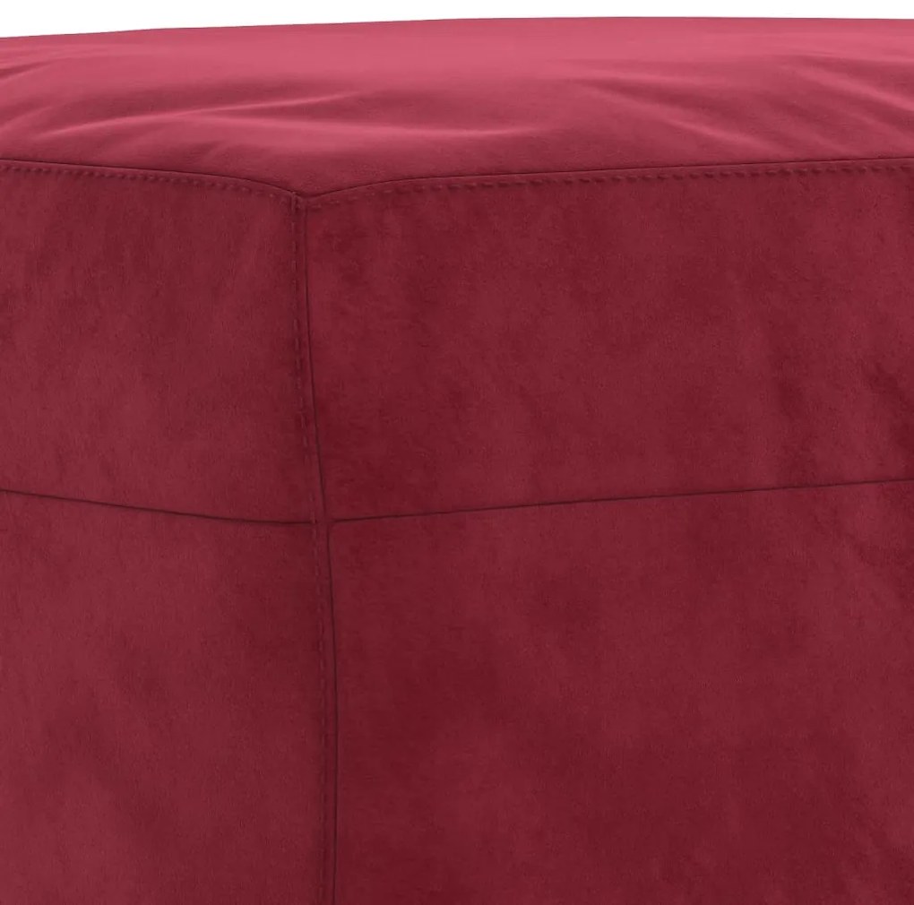 Panca rosso vino 70x35x41 cm in velluto