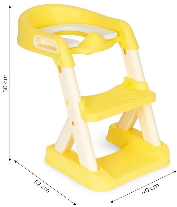 Sgabello per bambini con gradini - giallo