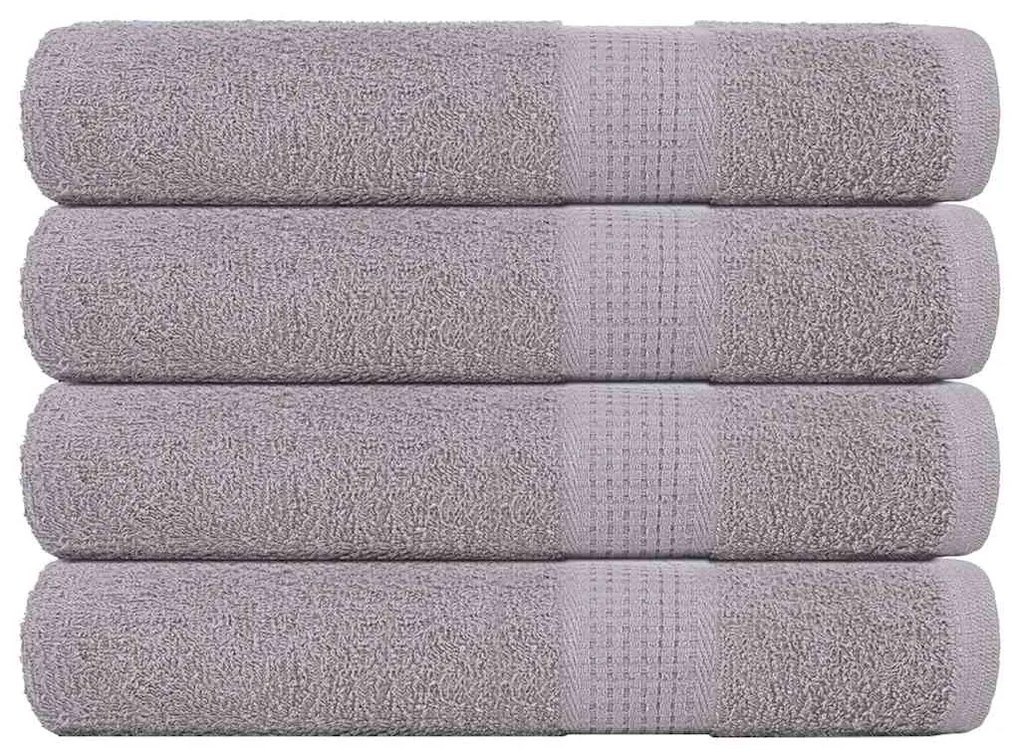 Asciugamani 4 Pz Grigio 100x200 Cm 360 G/m² 100% Cotone /