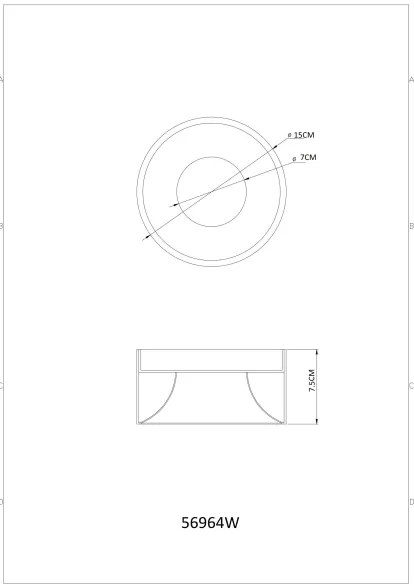 Globo 56964W - Plafoniera LED RAYMOND LED/12W/230V 3000K diam. 15 cm bianca