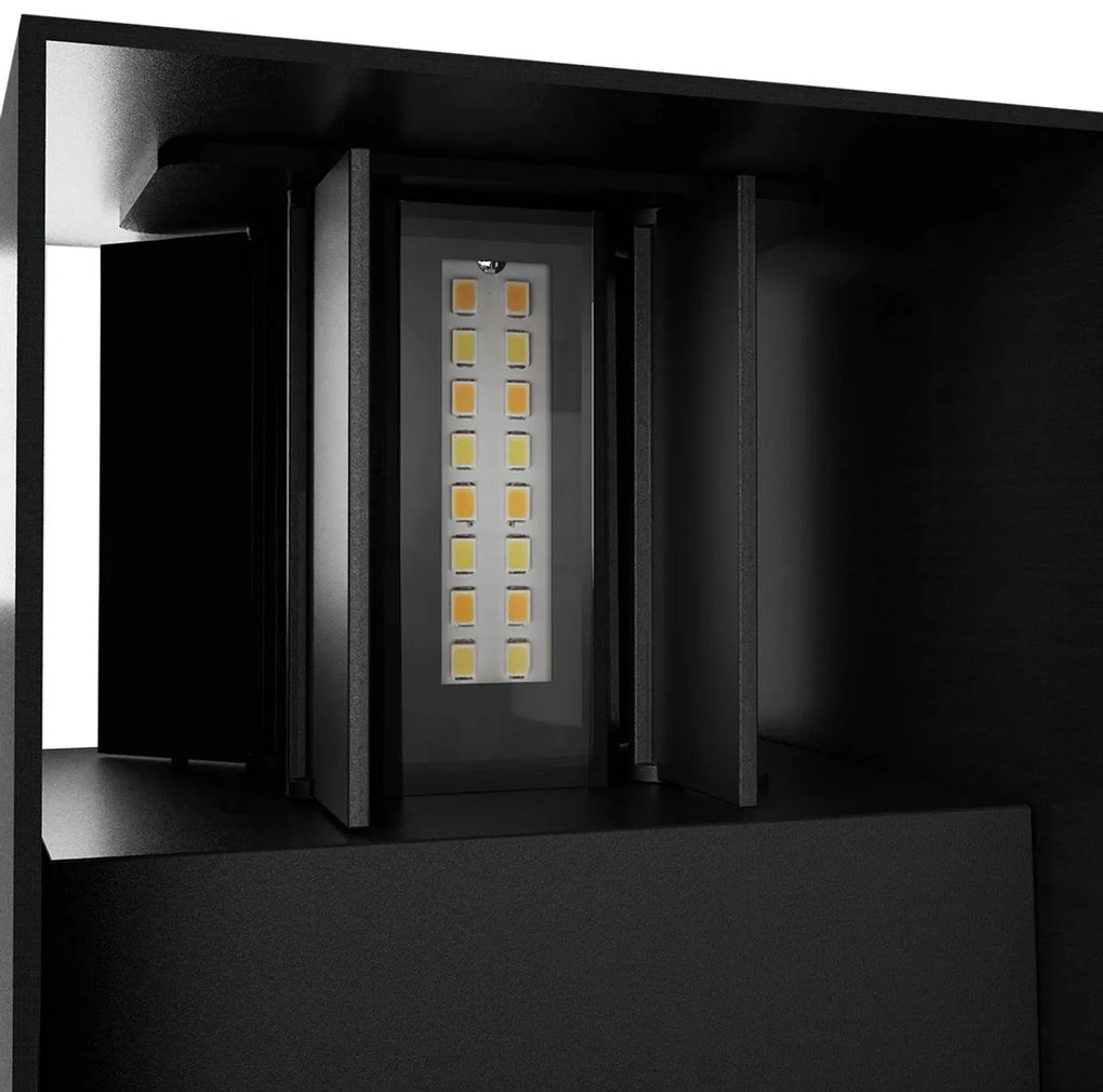 Applique LED Cubo 12W Bidirezionale Nera IP65 CCT OSRAM Chip LED Colore Nero