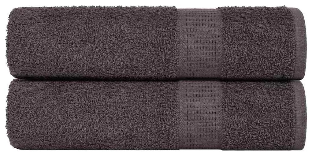 Asciugamani Doccia 2 Pz Antracite 70x140cm 360 G/m² 100% Cotone /
