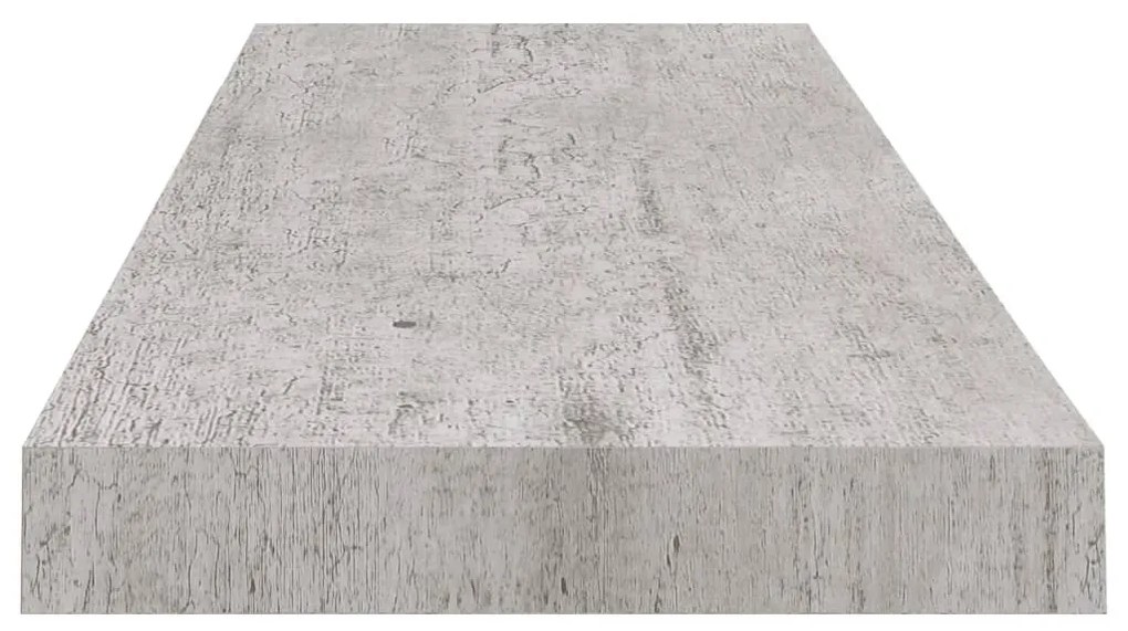 Scaffale a parete grigio cemento 80x23,5x3,8 cm in mdf