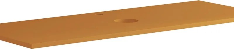 Top per lavabo Niwa con lavorazione L 120 x H 1.8 x P 46 cm laccato opaco senape truciolare