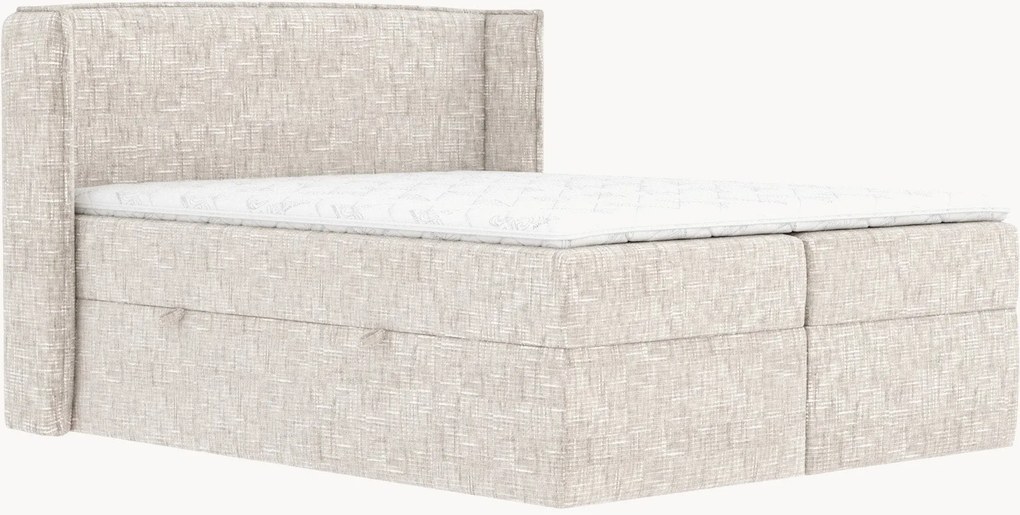 Letto boxspring fatto a mano con contenitore Skyline, H3