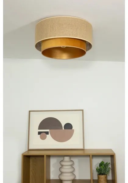 Plafoniera SARTA 1xE27/60W/230V Ø 45 cm rame/iuta