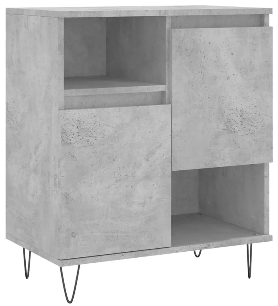 Credenza Grigio Cemento 60x35x70 cm in Legno Multistrato