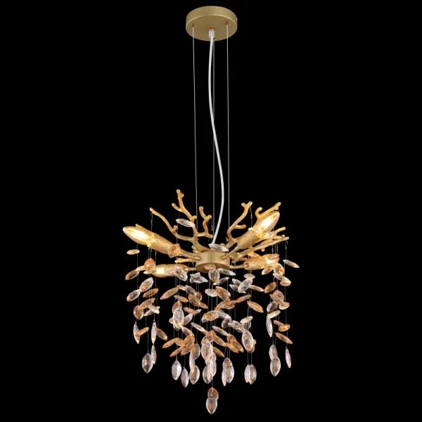 Globo 64138HG - Lampadario a sospensione su cavo QUEENA 4xE14/40W/230V dorato