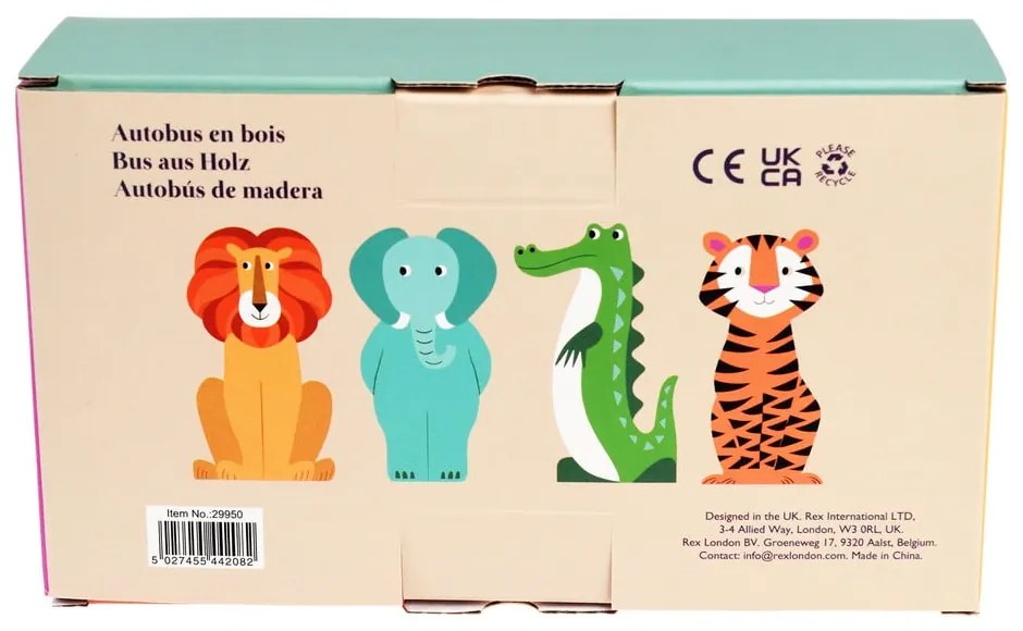 Autobus in legno Colourful Creatures - Rex London