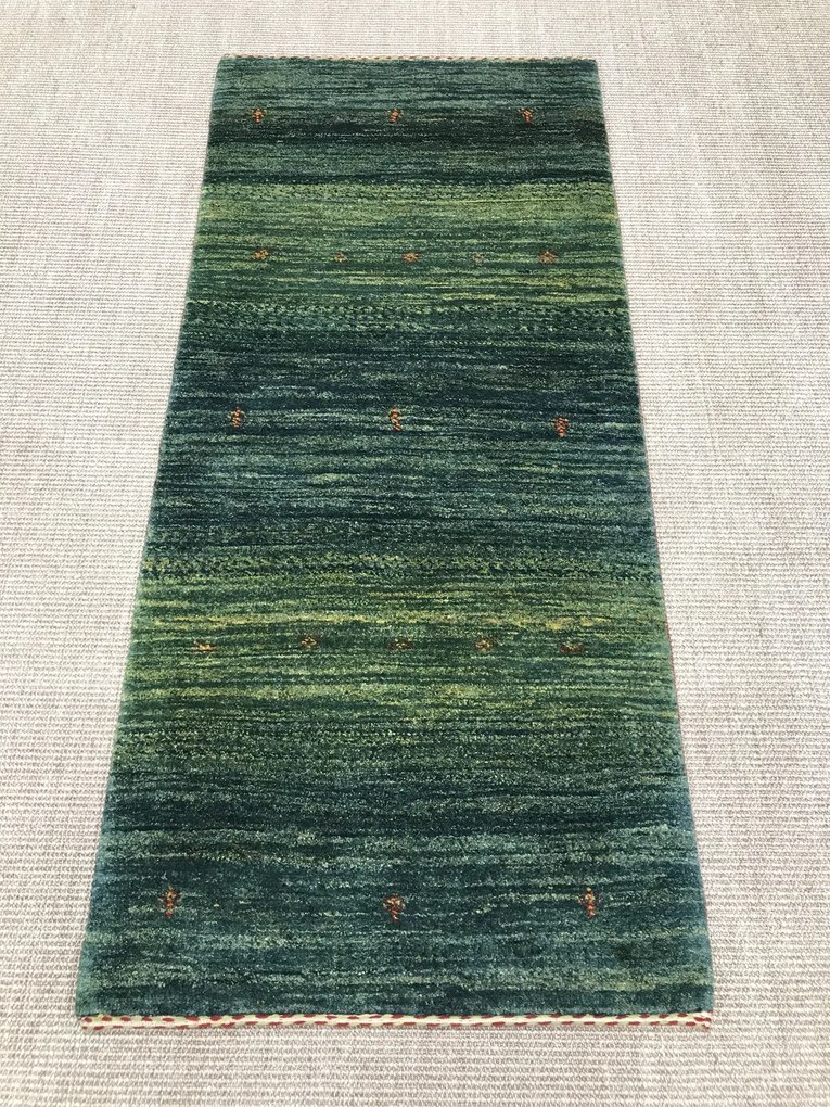 Loribaft Tappeto persiano 150x60 Verde (Iran) Annodato A Mano