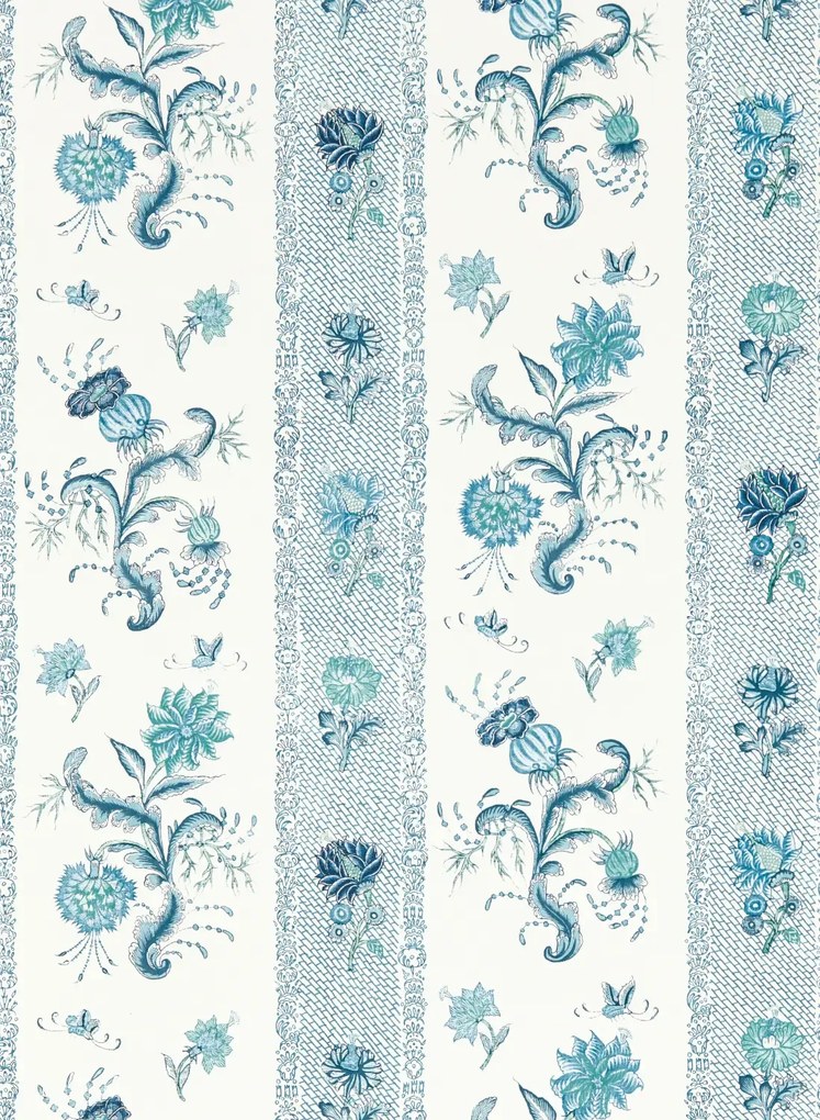 Zoffany Carta da parati Papaver Stripe - Mazarine Blue