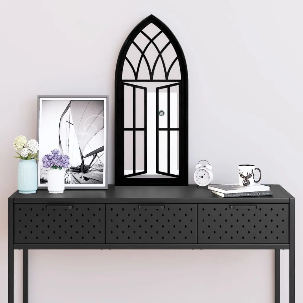 Specchio Nero 70x30 Cm İn Ferro Per Uso Interno /