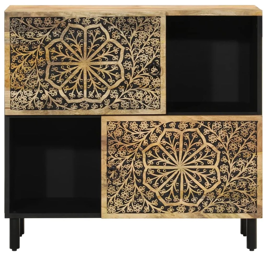 Credenza 80x33x75 cm in legno massello di mango