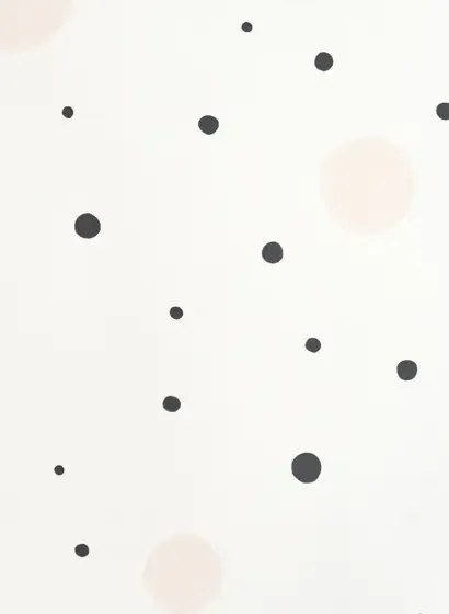 Majvillan Carta da parati Confetti - Soft Black/ Light Dusty Pink/ Cream White