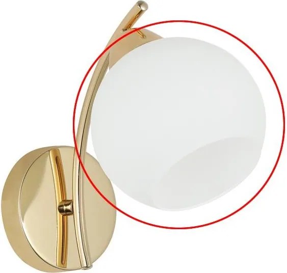 Vetro di ricambio per lampadario e applique AMOS E27, Ø 13 cm, bianco