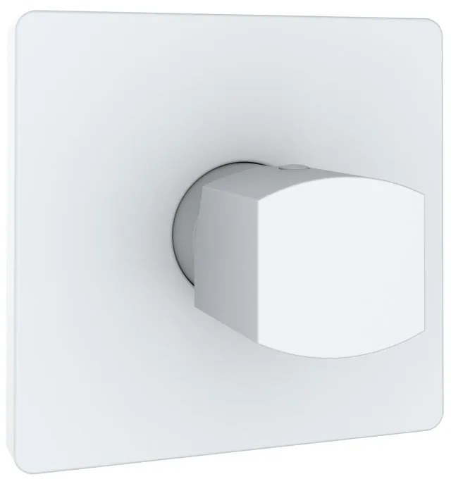 Rubinetto per doccia getto laminare cristallino ad incasso monocomando Coral bianco opaco AQUASANIT