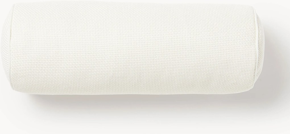 Cuscino rullo in bouclé con bordino Aya