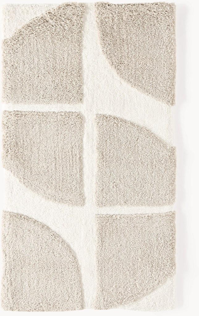 Tappeto morbido a pelo lungo con motivo in rilievo Jade