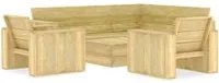 Set Divani da Giardino 4 pz in Legno di Pino Impregnato 3053193