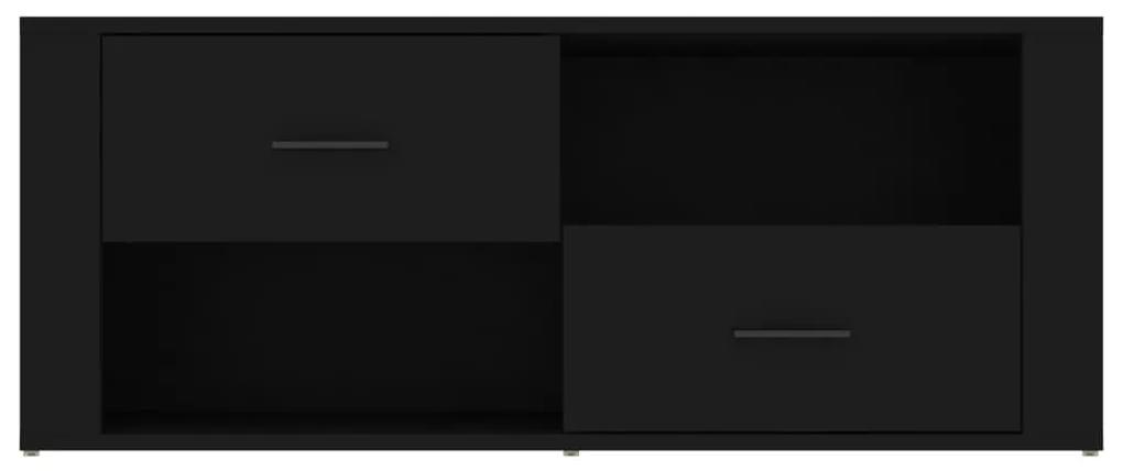 Mobile Porta TV Nero 100x35x40 cm in Legno Multistrato