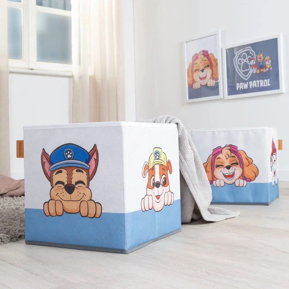 Set di organizer per giochi da bambino in tessuto 2 pz 27x27x27 cm Paw Patrol – Roba