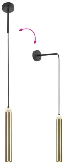 Rabalux 72238 - Lampadario LED a sospensione con filo THELMA LED/10W/230V 4000K nero/oro