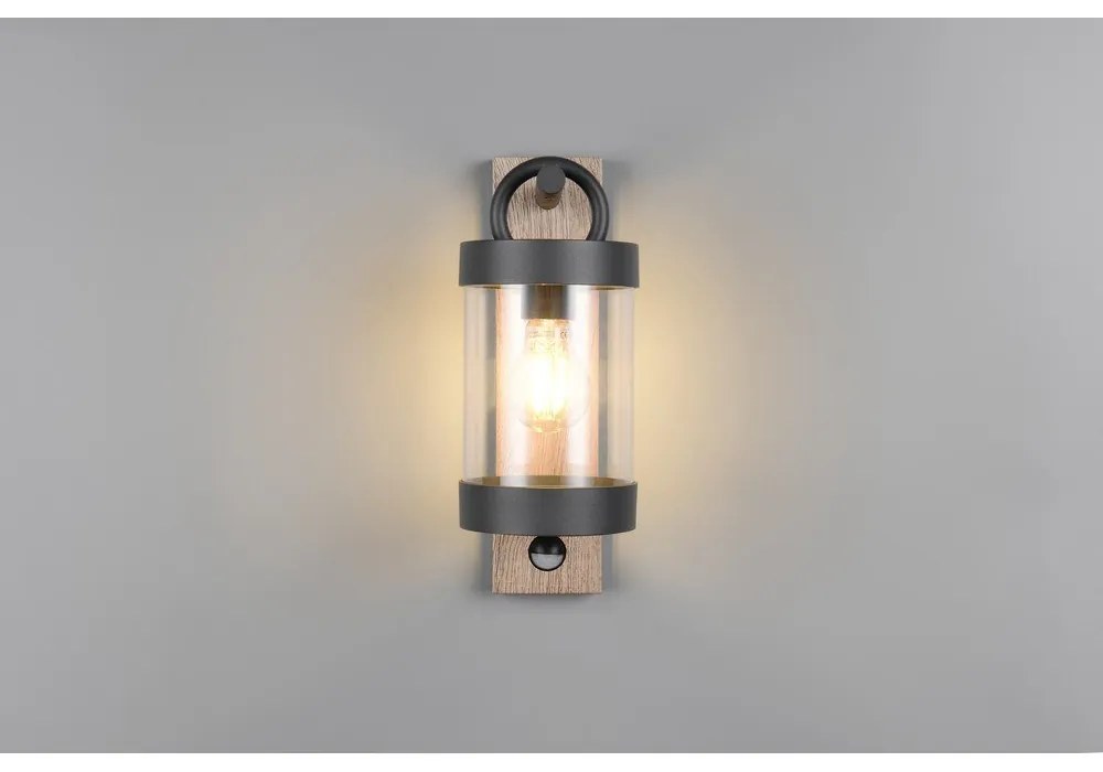 Illuminazione esterna con sensore di movimento da parete (altezza totale 33 cm) Sambesi – Trio