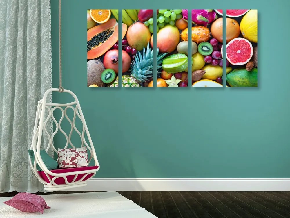 Quadri 5 pezzi – Frutta tropicale