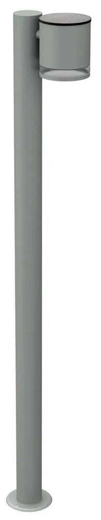 Paletto da Giardino Solare Grigio da 100cm IP54 in Alluminio Colore Bianco Naturale 4.000K