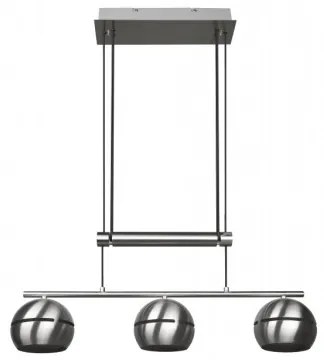 Trio - Lampadario a sospensione con filo FLETCHER 3xE14/40W/230V cromo opaco