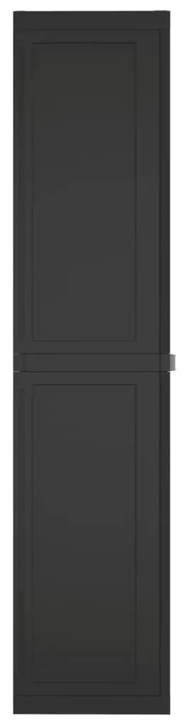 Armadio da esterno nero 65x37x165 cm in pp
